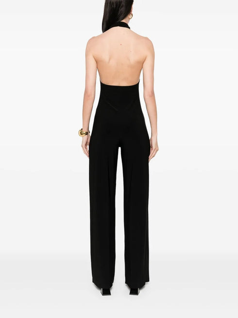NORMA KAMALI CROSS HALTER JUMPSUIT